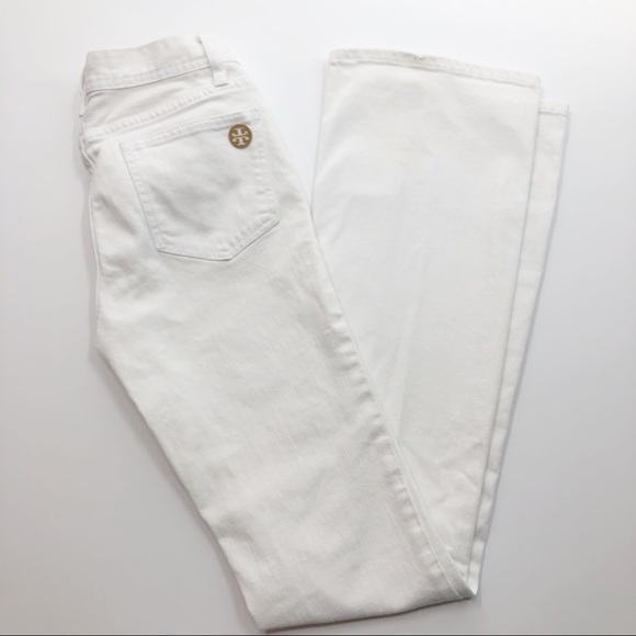 Tory Burch White Tory Classic Jeans 25 - Picture 2 of 8